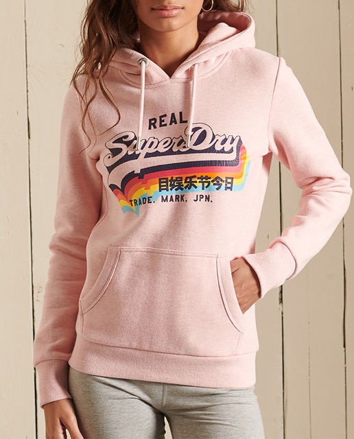 Imagen 0 de Sudadera de mujer sin cierre con capucha y logo Vintage