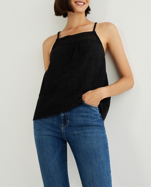 Imagen 0 de Top camisero de encaje vintage