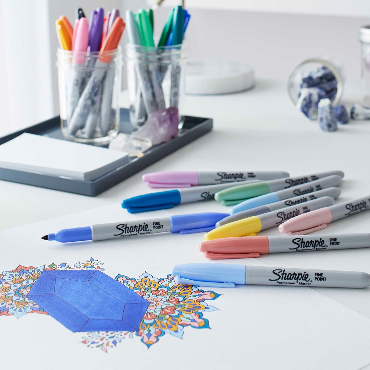 Pack 24 rotuladores permanentes Fine Sharpie Multicolor-2