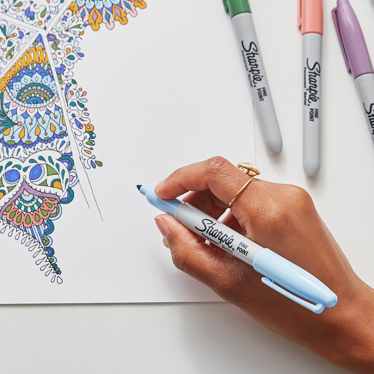 Pack 24 rotuladores permanentes Fine Sharpie Multicolor-3