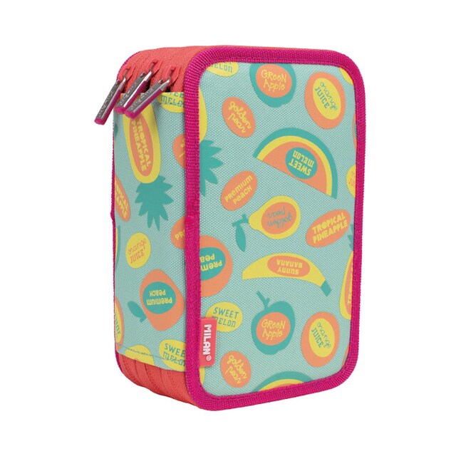 Imagen 0 de Plumier 3 pisos con contenido serie especial Frutikis MILAN verde y naranja