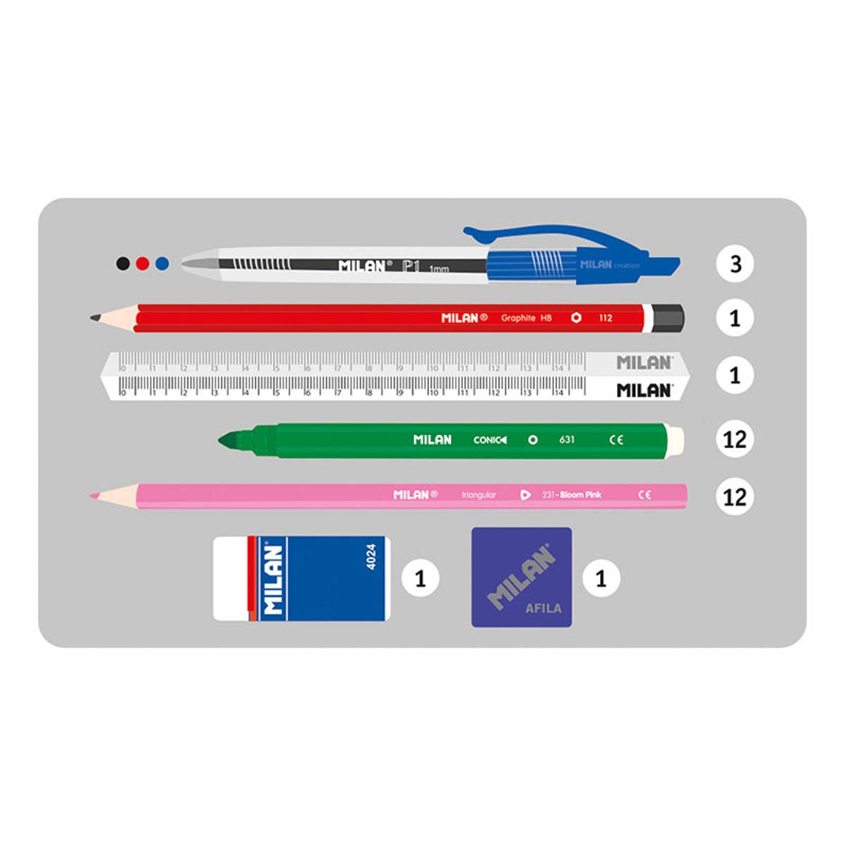 Kit 4 estuches con contenido Super Heroes MILAN rosa Rosa / Multicolor-2