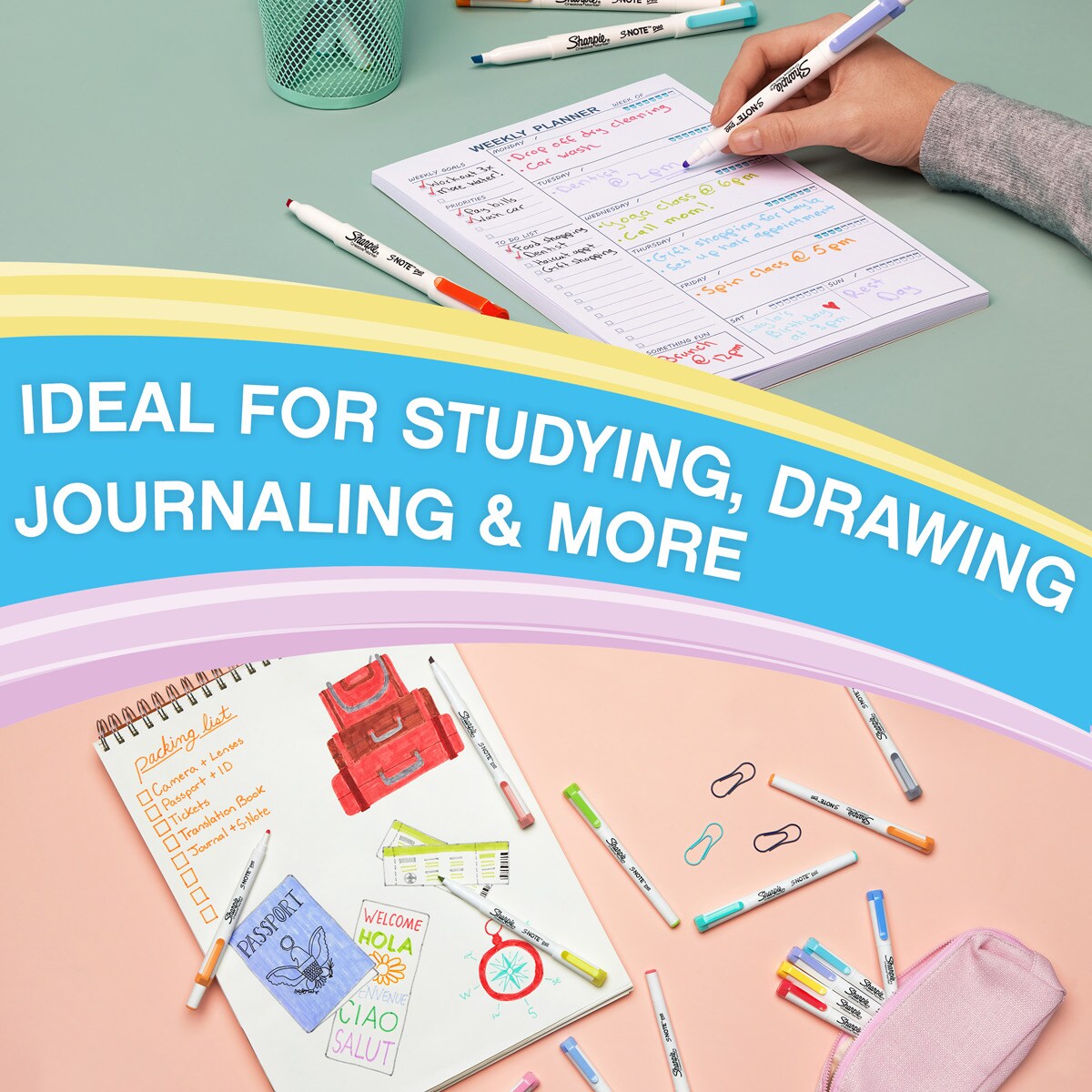 Pack de 8 Marcadores Fluorescentes Note Dúo Multicolor-3