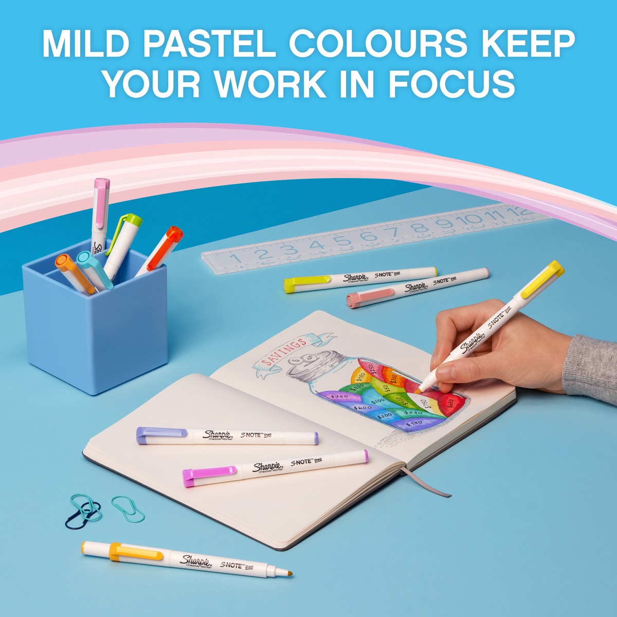 Pack 16 rotuladores subrayadores Note Dúo Sharpie Multicolor-6