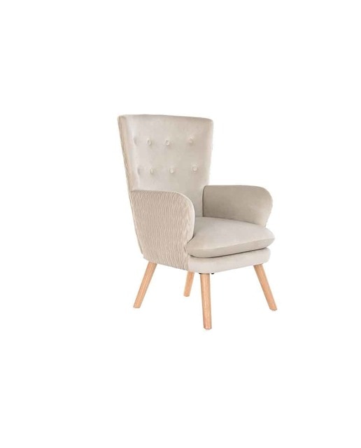 Imagen 0 de Butaca poliéster madera 67x70x95 beige
