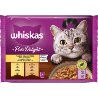 Alimento Húmido para Gato Selecção de Aves de Capoeira Pack 4 unidades embalagem 340 g - Whiskas