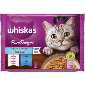 Alimento Húmido para Gato Selecção de Peixes Pack 4 unidades embalagem 340 g - Whiskas