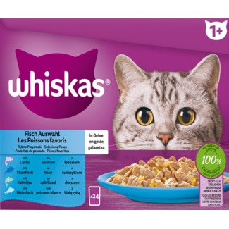 Alimentação Húmida para Gato Selecção Peixes Favoritos Pack 24 unidades embalagem 85 g - Whiskas