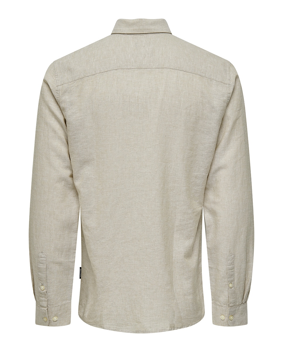 Camisa de Linho Bege-7