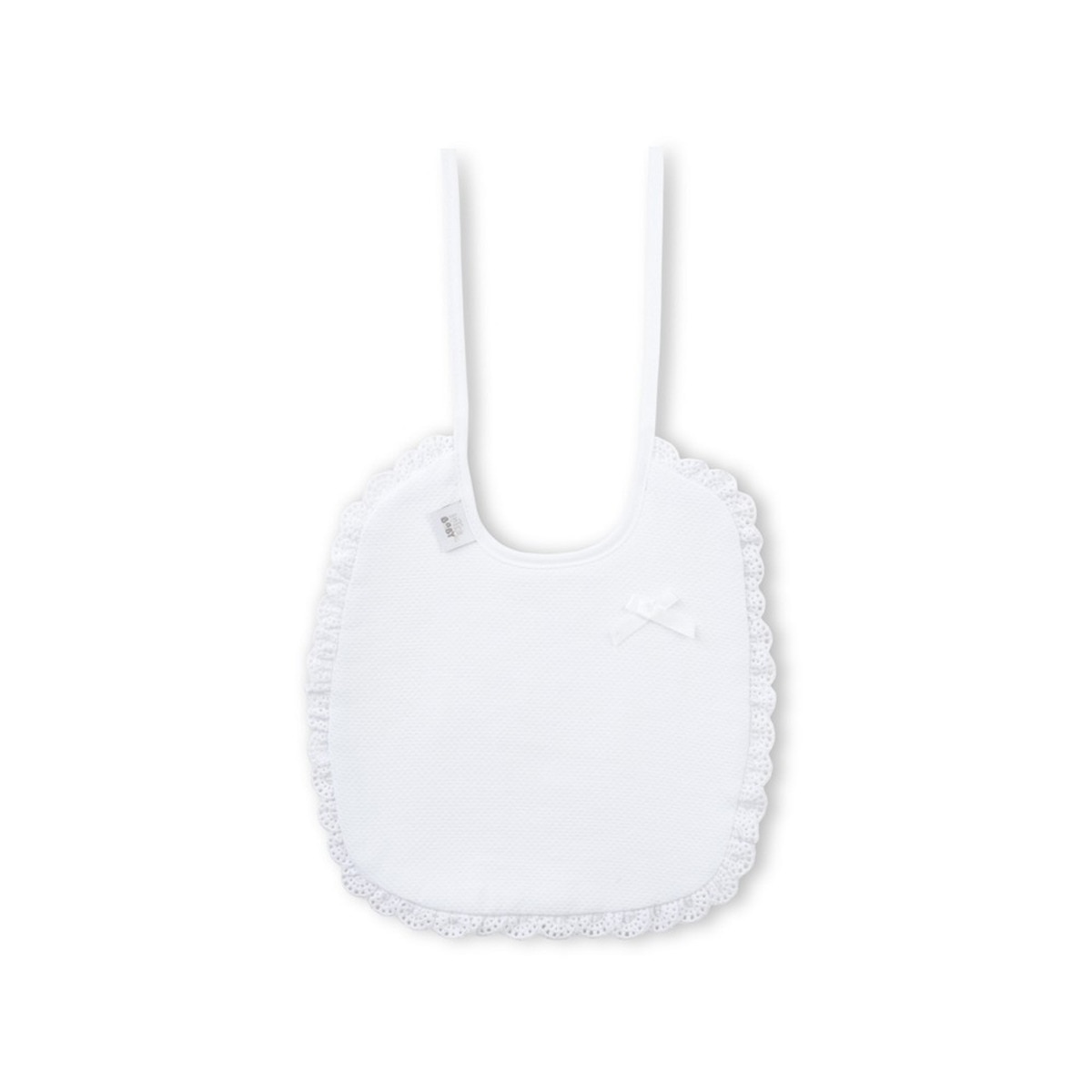 Pack 2 baberos Piqué Blanco/Gris Interbaby Blanco-2