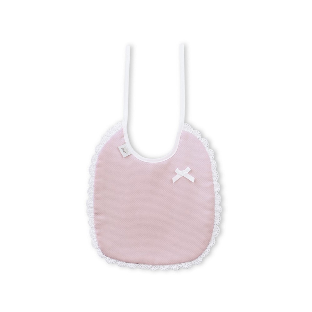 Pack 2 baberos Piqué Rosa/Gris Interbaby Rosa-2