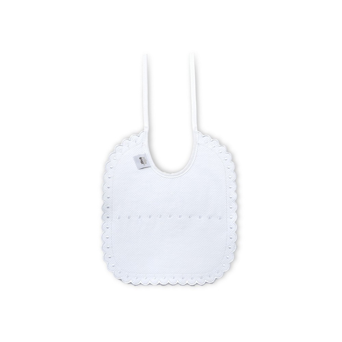 Pack 2 baberos Bordado Blanco/Gris Interbaby Blanco-2