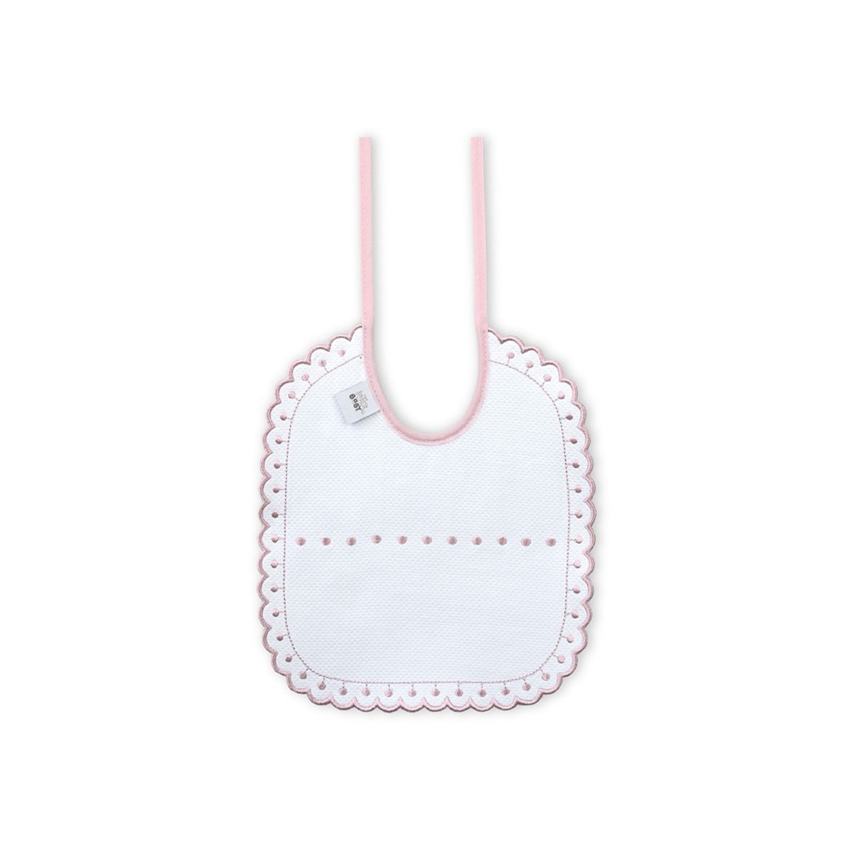 Pack 2 baberos Bordado Rosa/Gris Interbaby Rosa-2