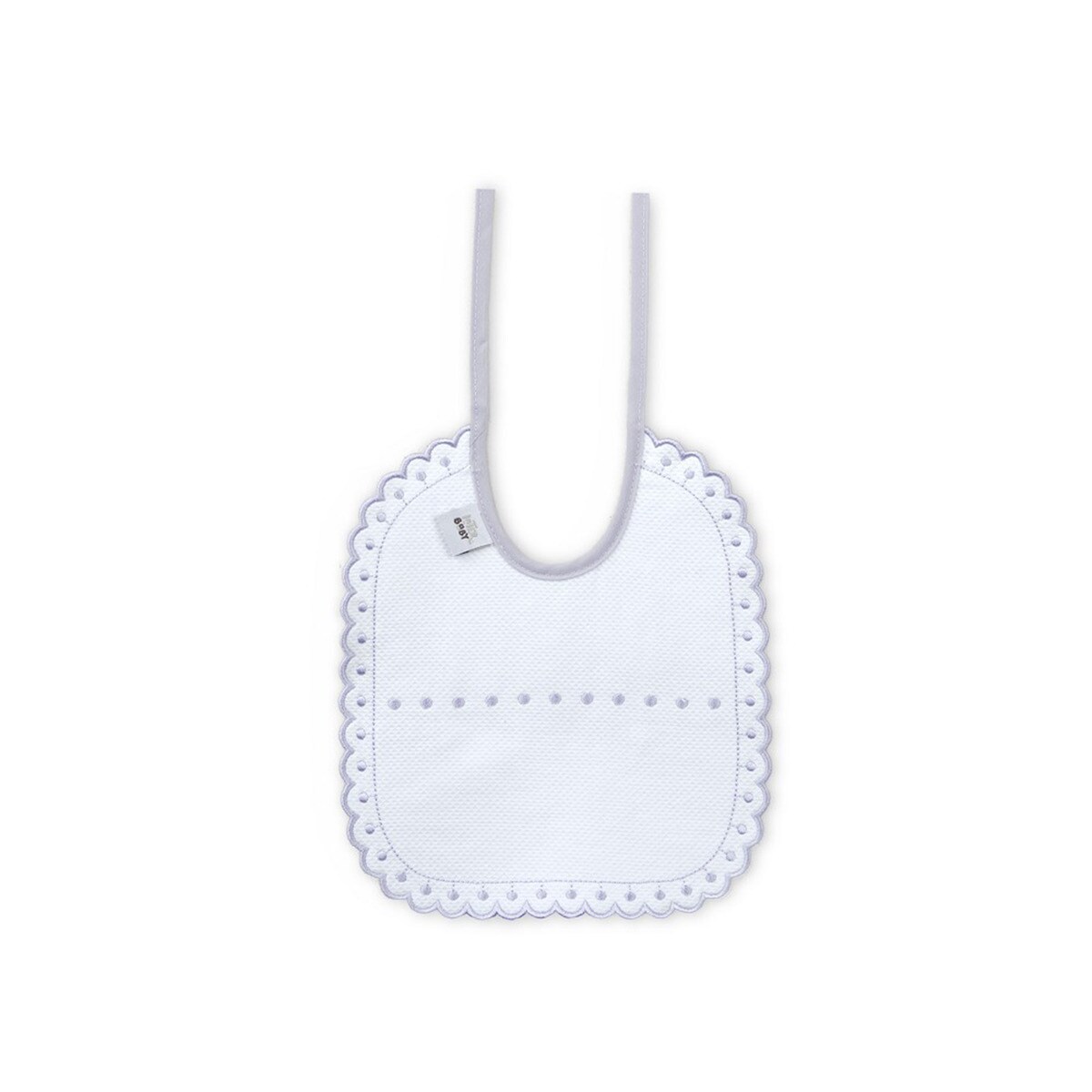Pack 2 baberos Bordado Rosa/Gris Interbaby Rosa-3