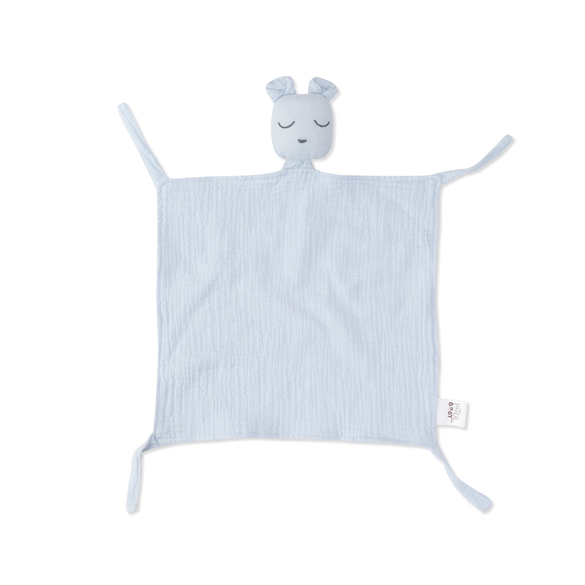 Set Dou Dou + bandana + mordedor Oso  Azul Grisáceo Interbaby Azul-5