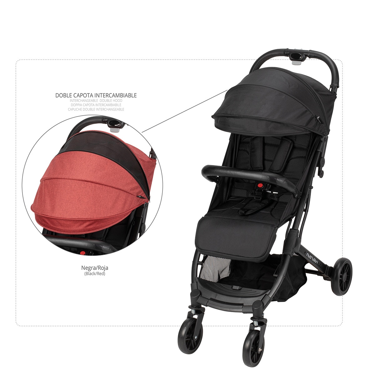 Silla de paseo Minimum Space Plus  Rojo Interbaby Rojo-2
