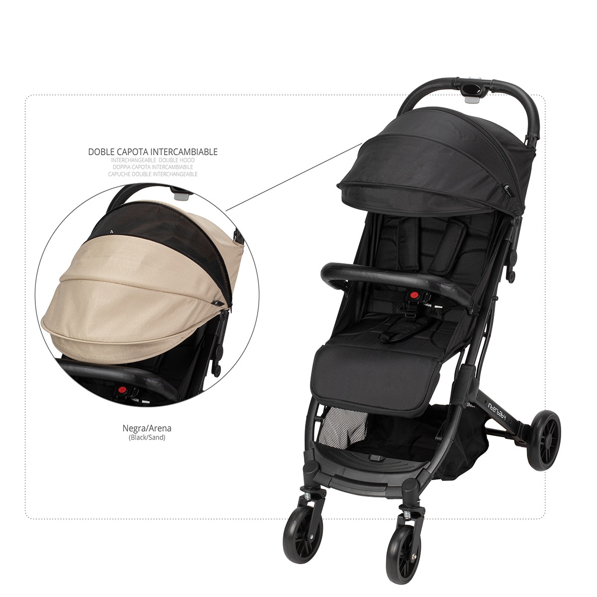 Silla de paseo Minimum Space Plus  Beig Interbaby Beige-2