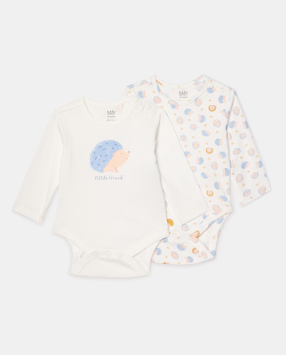 Lot deux bodies à manches longues et col rond