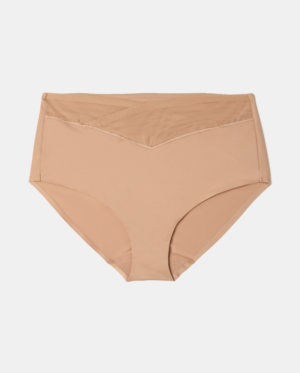 Cueca de mulher Triumph clássica com detalhe cruzado Bege-3