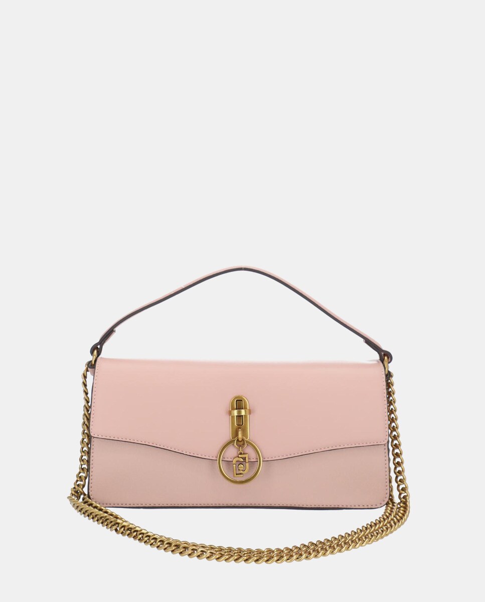 Sac à main moyen nude à rabat