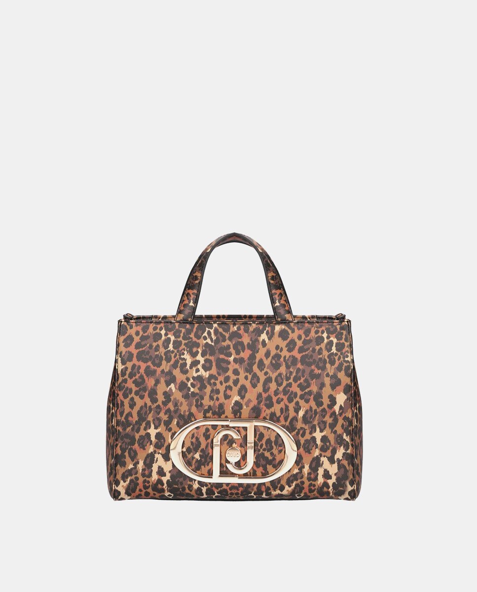 Minisac tote zippé animal print