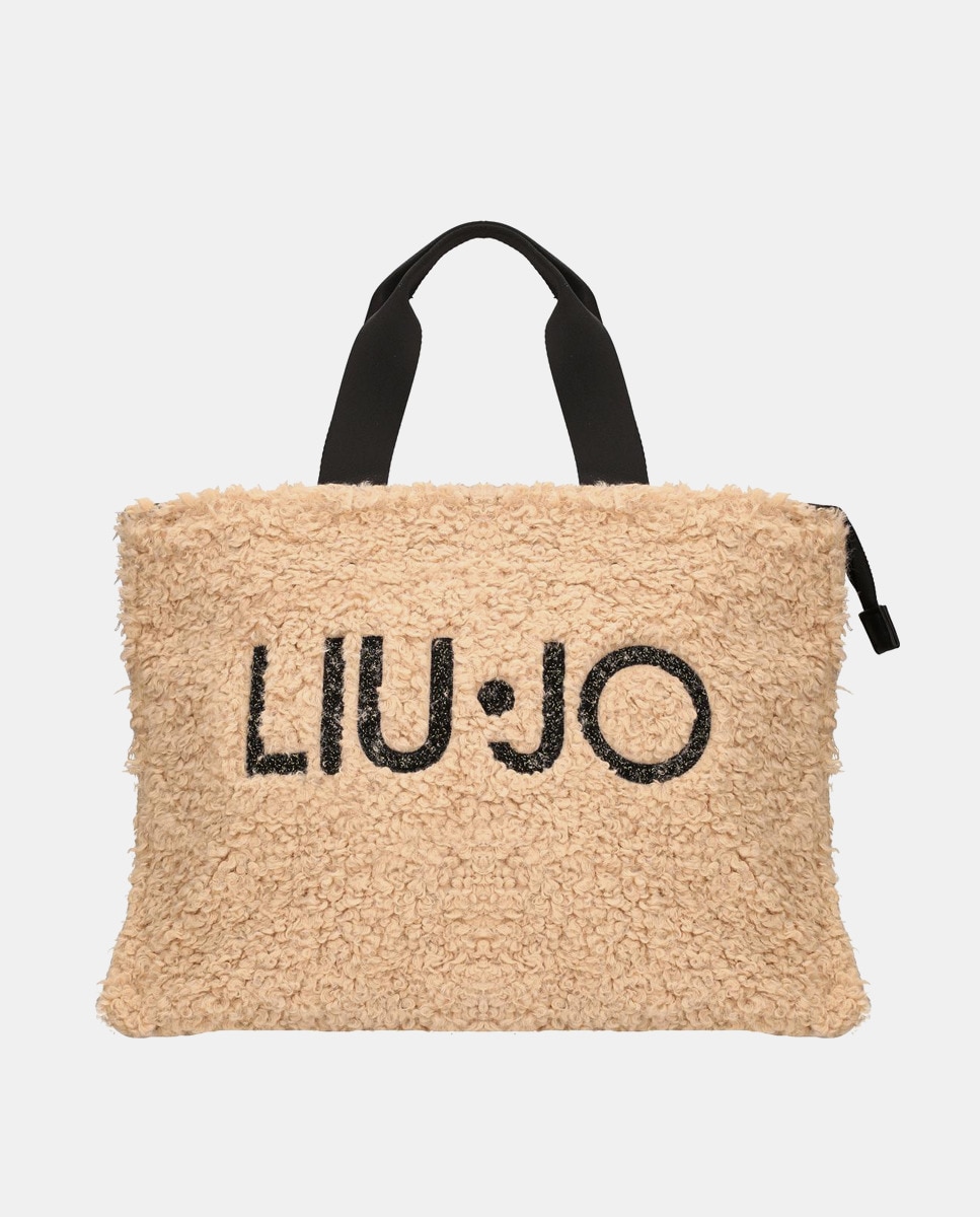 Sac à main en sherpa à côtés assortis