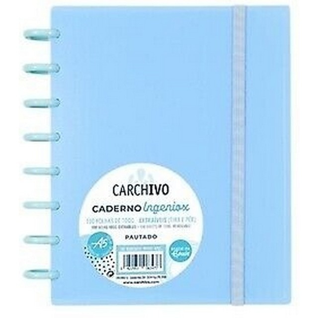 Imagem 0 de Caderno Carchivo Ingeniox A5 Pautado Azul