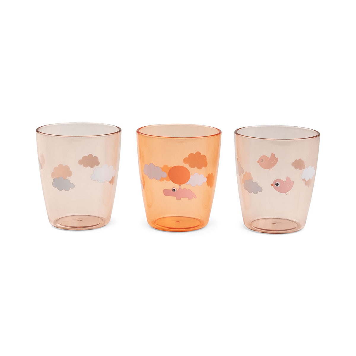 Vasos aprendizaje Done by Deer Yummy 3ud colección Happy Clouds Naranja Fénix-1