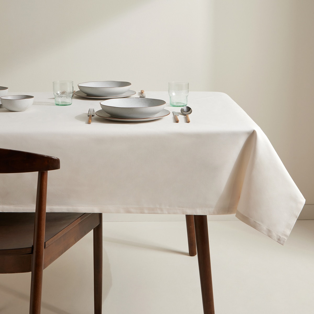 Toalha de mesa de algodão Cotton Cru-1