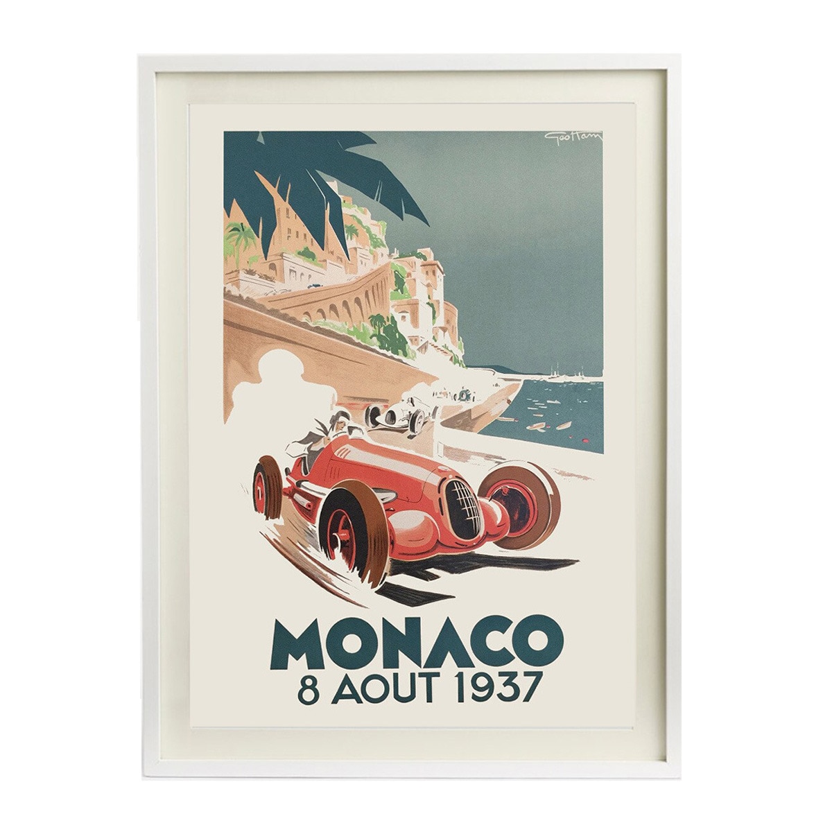 Impressão Grande Prémio do Mónaco PSTR Studio + Moldura Thor 1