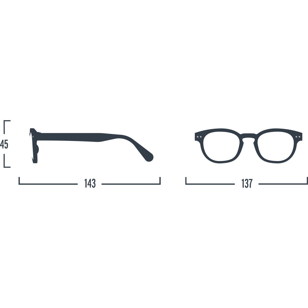 Gafas de lectura Izipizi #C forma cuadrada rojo Rojo-5