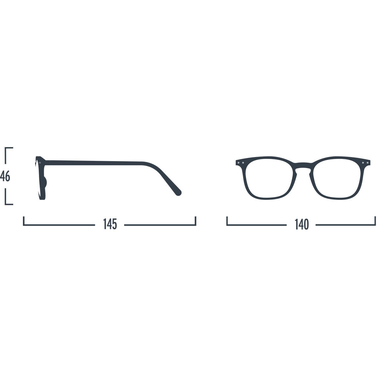 Óculos de Leitura # E em Forma de Trapézio - Caqui 5