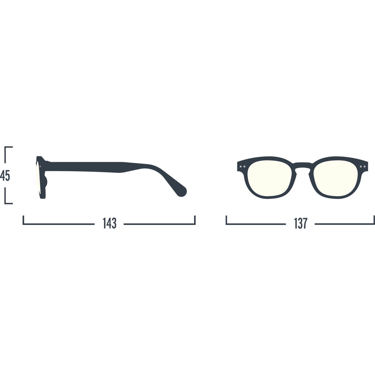 Óculos de Luz # C em Forma Quadrada - Azul Preto 7