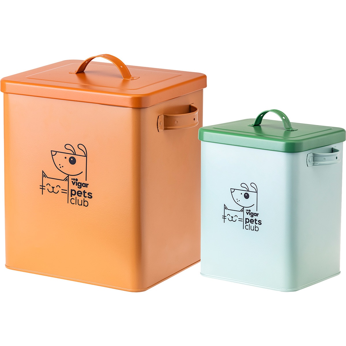 Caixa para Comida Verde 5L e Laranja 12L Pack 2 unidades
