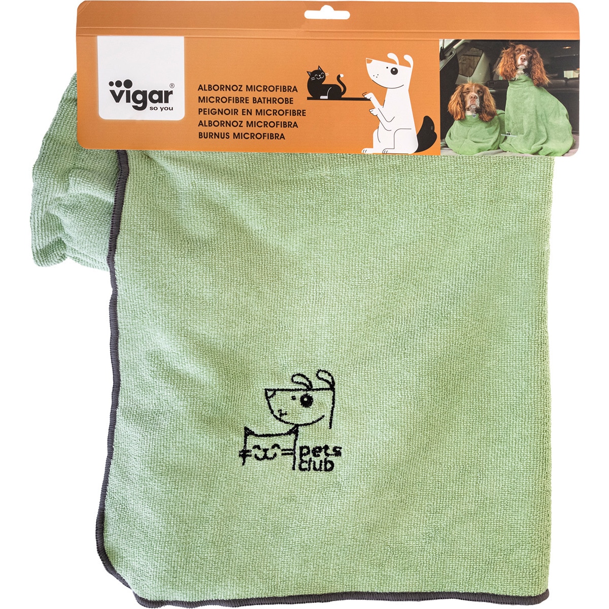 Roupão Microfibras Verde 50X35cm embalagem 1 unidade