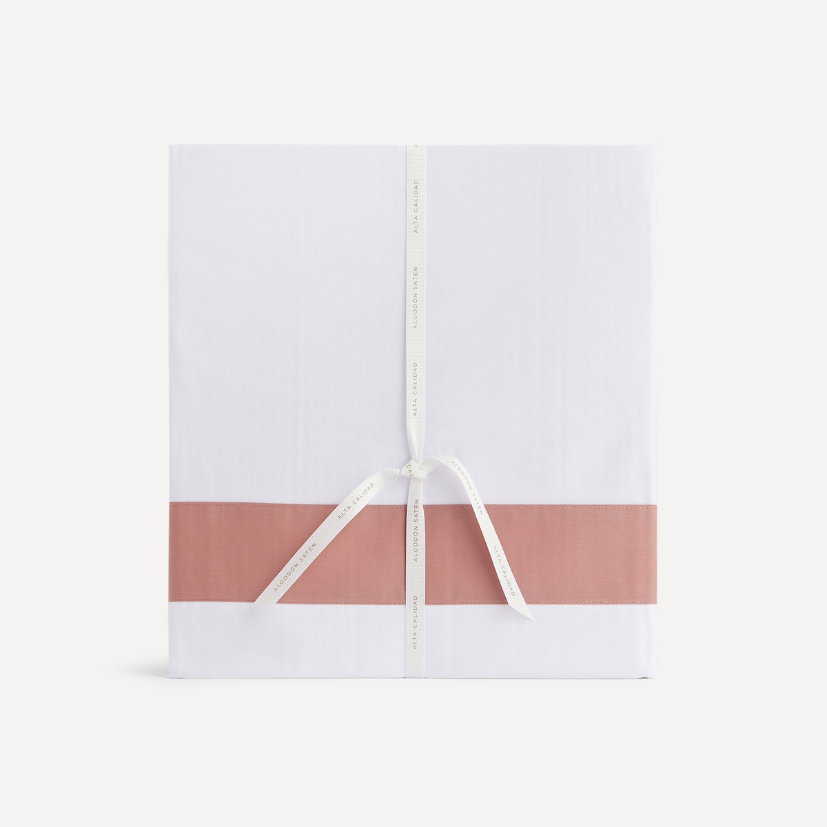 Juego de sábanas algodón Banded Saten 300 hilos El Corte Inglés Rosa-6