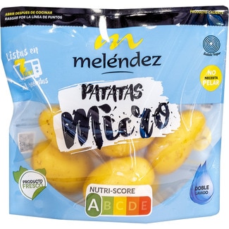 patatas vapor micro listas en 7 minutos bolsa 400 g - Melendez