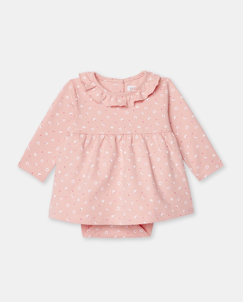 Robe et body à manches longues et imprimé