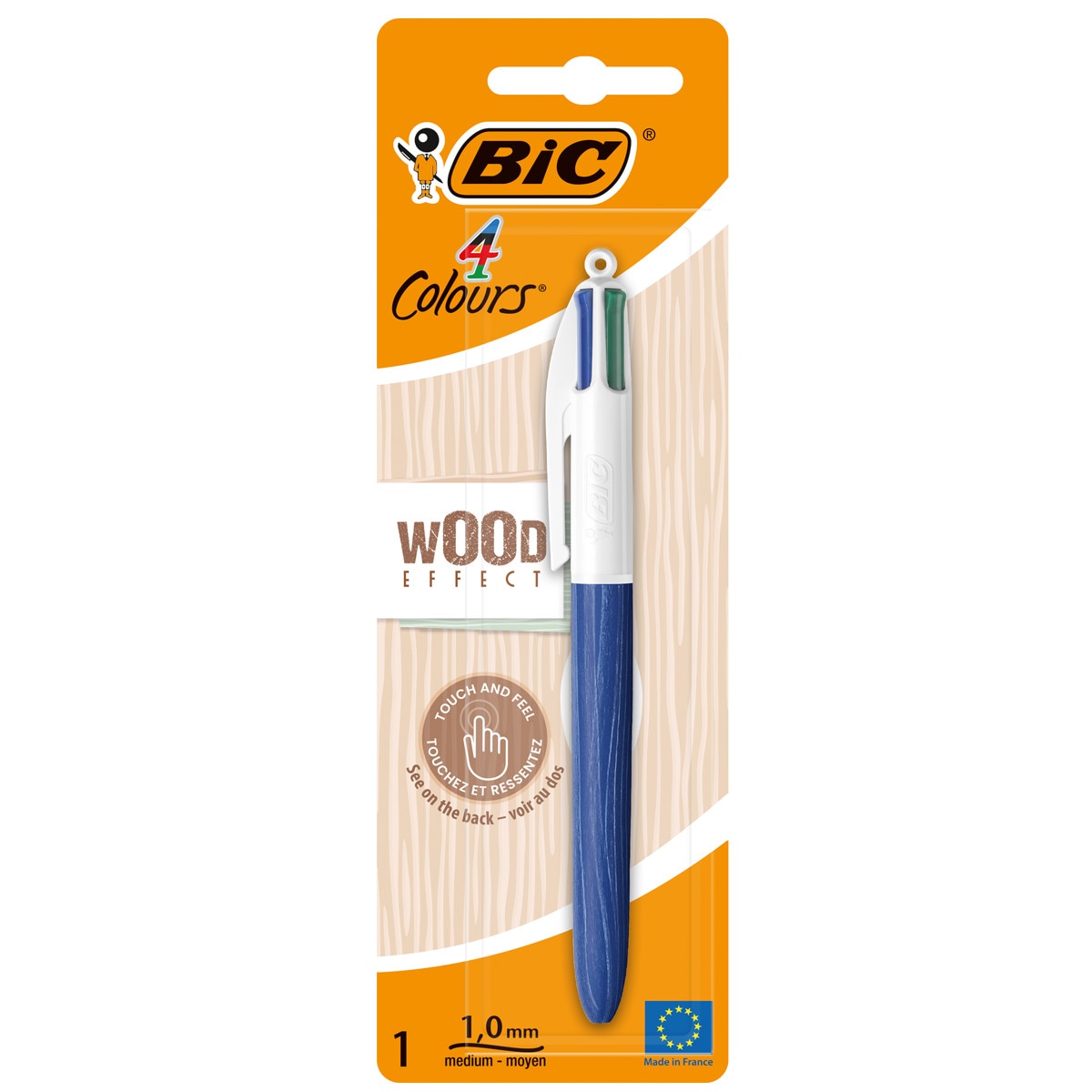 Esferográfica de 4 Cores Bic Wood 4