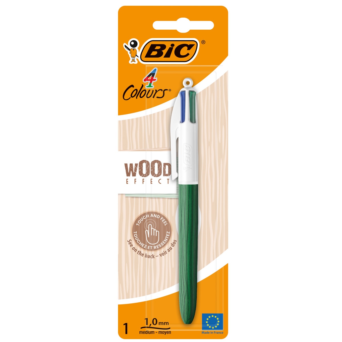 Esferográfica de 4 Cores Bic Wood 2