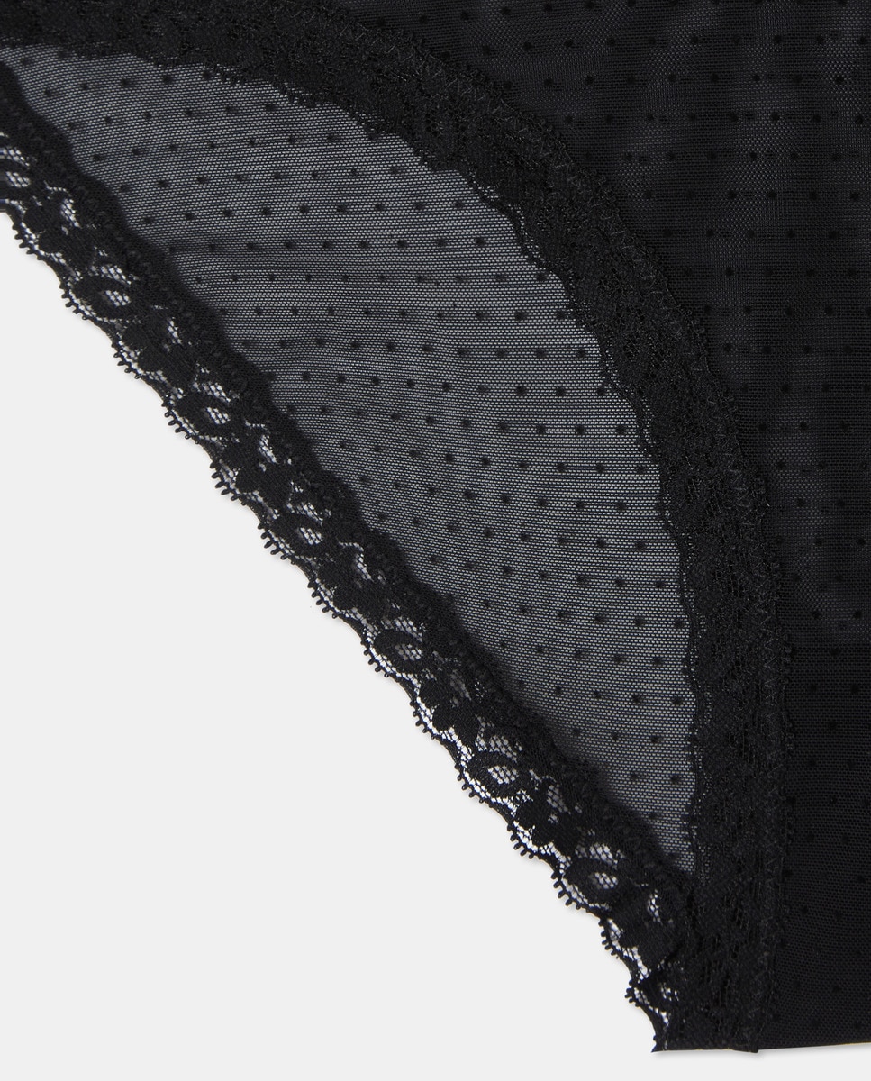 Cueca de plumeti lisa Preto-4