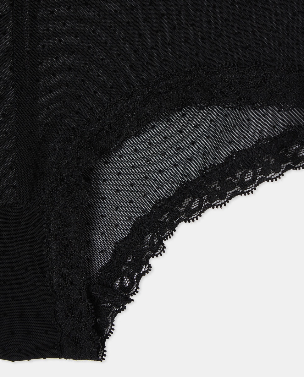 Shortie Plumeti liso Preto-4