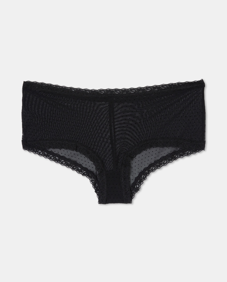 Shortie Plumeti liso Preto-3