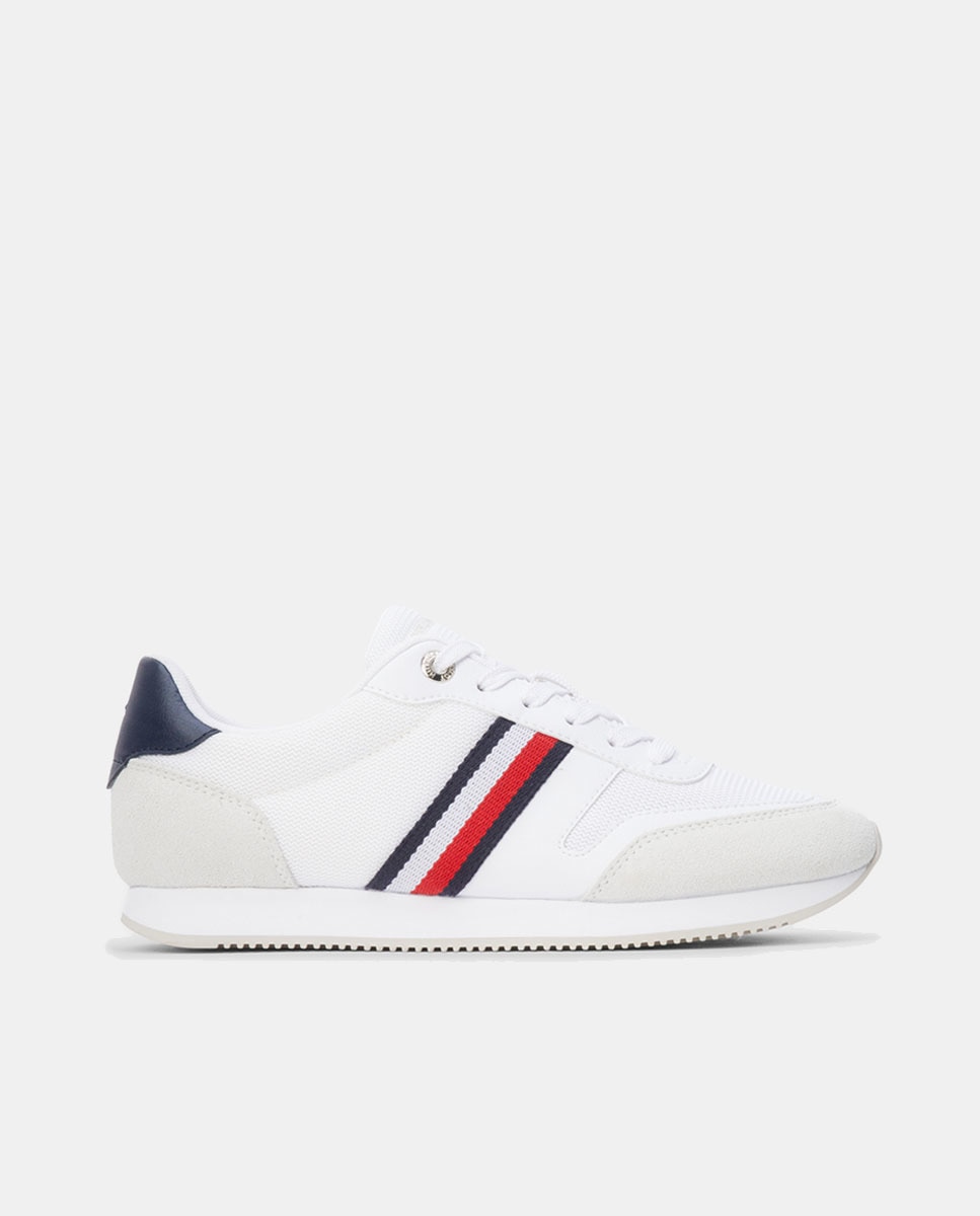 Chaussures Essential style running basses en textures mélangées avec bande sur le côté