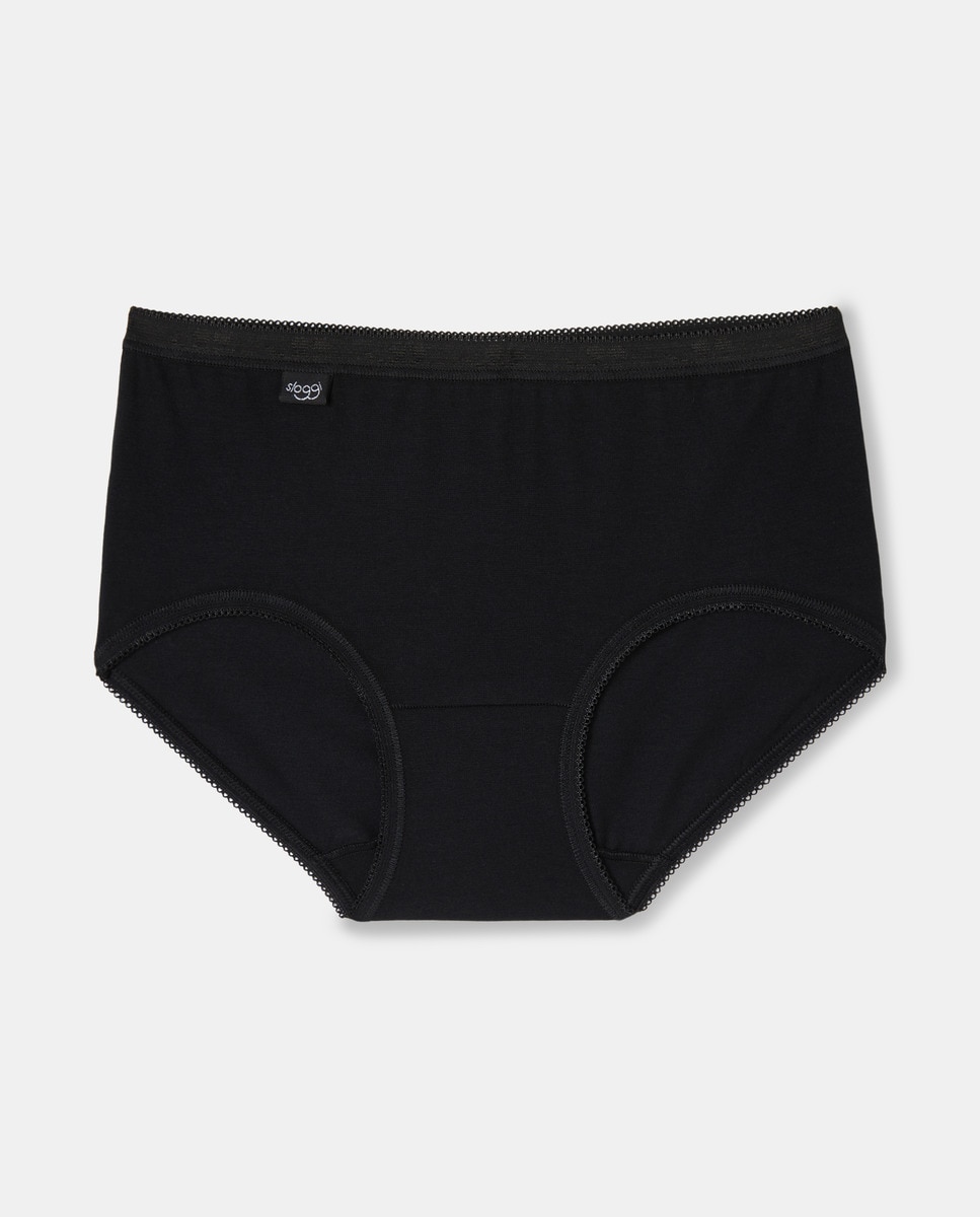 Cueca básica Sloggi clássica Preto-1