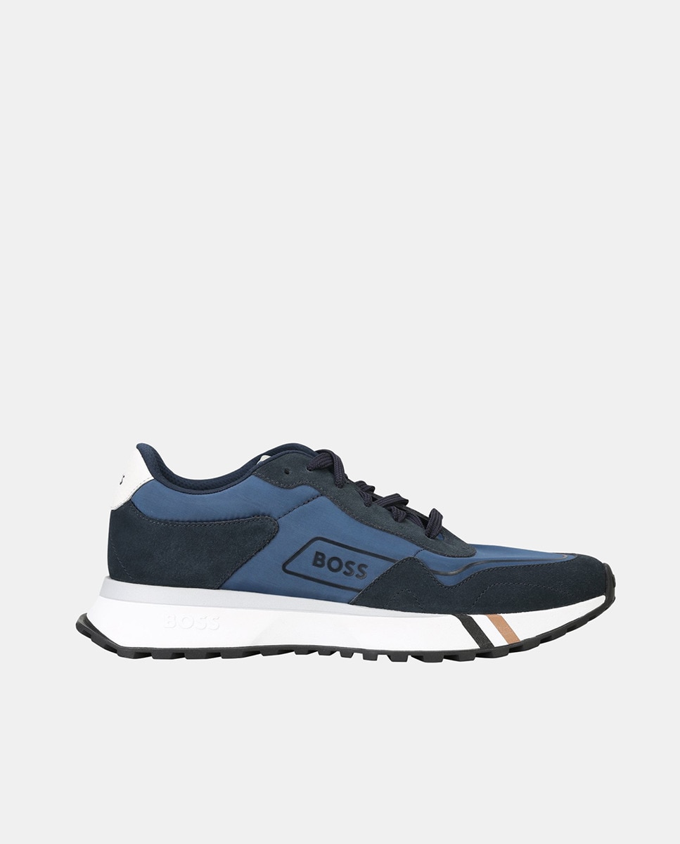 Chaussures style running basses avec logo et semelle en caoutchouc