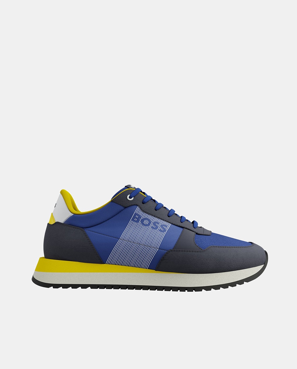 Chaussures style running basses avec logo et semelle en caoutchouc