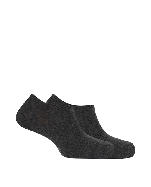 Imagen 0 de Pack de 2 pares de calcetines tobilleros de hombre de algodón orgánico lisos.