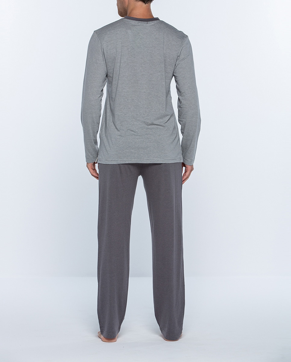 Pijama Comprido de Bambu, Bionix Cinzento-2