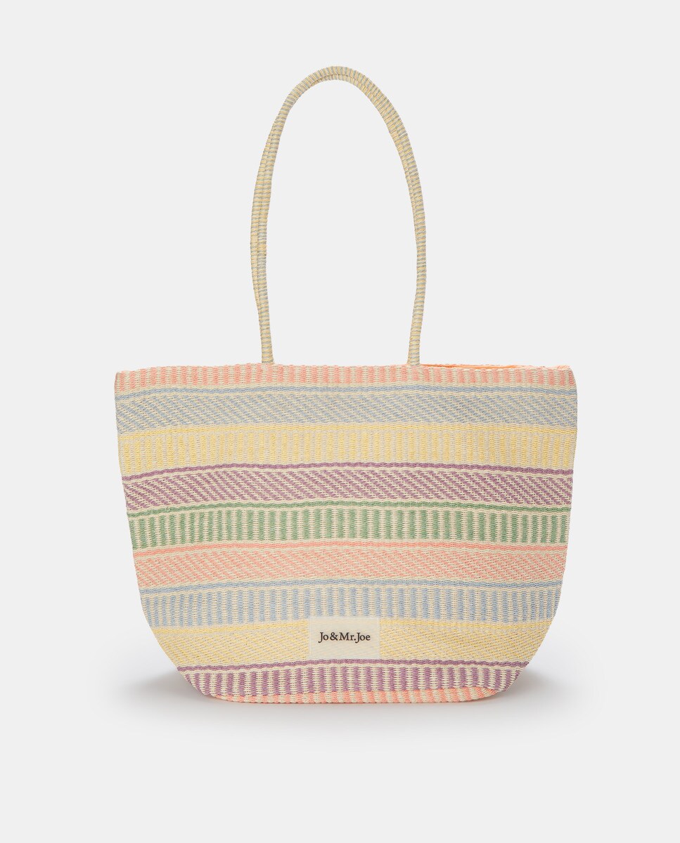 Sac porté épaule style cabas à motif